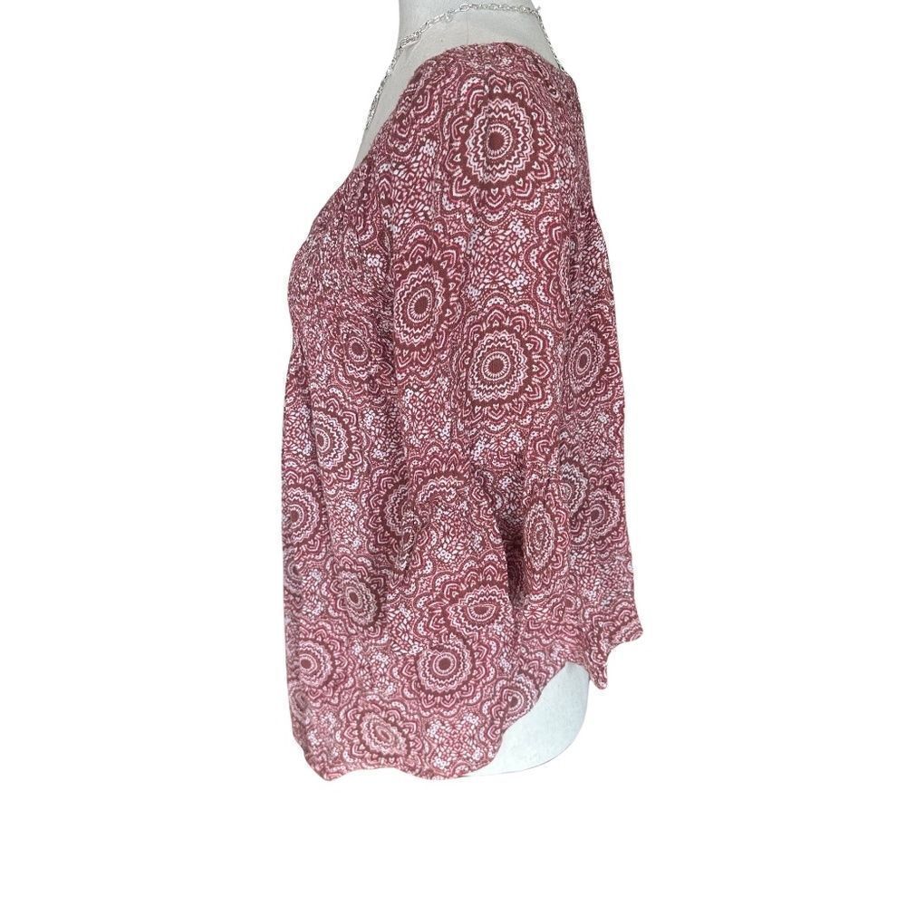 altar'd State Off The Shoulder Flowy Short Sleeve Dusty Rose Top Size Small - Picture 5 of 8